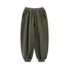 Calça Jogger Wulibu Masculina 2026 Inverno Novo Estilo Acolchoada com Lã, Quente e Amiga da Pele, Calça Longa Casual Infantil Tendência