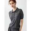 Suéter de lana de alta gama, ultra fino, hilo del Yangtsé, finamente hilado, chaleco fino para mujer, polo para mujer, camiseta para mujer, top de punto para mujer, camisa de manga corta para mujer