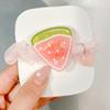 Cuerda de Cuentas Estilo Coreano para Niñas Lazo para el Cabello de Niña Anillo para el Cabello de Gusano Pequeño de Fruta de Dibujos Animados Accesorios para el Cabello de Flor para Moño de Bola de Niña