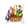 Amazon transfronterizo Conejo de Pascua nórdico huevo nuevo festivo hogar sofá coche piel de melocotón funda de almohada