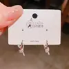 Pendientes de Aro con Nudo de Circonita de Estilo Popular, Accesorios de Oreja Nudosos de Lujo Ligero Estilo Coreano de Nicho