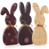 Venta Caliente Transfronteriza Conejo de Pascua de Madera Bandeja en Capas Decoración Centro de Mesa de Comedor Artesanías de Madera Adornos Al Por Mayor