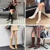 Botas Altas Cuadradas para Mujer que Aumentan la Altura 9cm, Nuevo Modelo 2026, Estilo Páramo con Hebilla de Cinturón, Botas de Moda Adelgazantes, Botas de Montar Retro