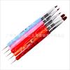 Bolígrafo profesional de doble cabezal para manicura, bolígrafo de fototerapia para manicura con flores, bolígrafo de fototerapia multifuncional de doble propósito, juego de 5 bolígrafos