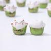 Cerámica Gato Colorido Gato de la Suerte Pequeño Colgante de Cerámica Artículos Regalo Creativo Hecho a Mano DIY Flor de Ciruelo Gatito Pulsera Accesorios