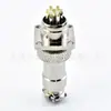 Soquete quadrado GX12 2 pinos 3 pinos 4 pinos 5 pinos 6 pinos 7 pinos Soquete Conector de cabo plug-in de aviação 5 furos