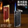 Encendedor a Prueba de Viento 535-12 Inflable Recto Rush Retro para Hombre Metal Cuero Duradero Personalizado Encendedor de Cigarrillos para Novio