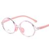 Nuevas gafas anti-luz azul TR90 para niños, lentes planas, montura redonda simple para miopía, para estudiantes, unisex