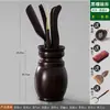 &Frete Grátis Cerimônia do Chá Seis Cavalheiros Combinação Conjunto Completo Acessórios para Conjunto de Chá Kung Fu Colher de Chá de Bambu Pinças Pinças Madeira Maciça