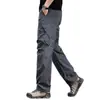 Pantalones casuales, pantalones jogger softshell a prueba de viento e impermeables para exteriores, holgados y cómodos, pantalones de senderismo adelgazantes, pantalones lisos de color sólido