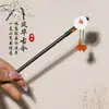 Grampo de Cabelo de Garça Voadora Estilo Antigo Grampo de Cabelo de Ébano Sintético Acessórios Hanfu Novo Estilo Chinês Grampo de Cabelo Cheongsam Joias Atacado para Mulheres