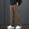 Pantalones Casuales con Forro de Polar para Hombre Otoño e Invierno Más Polar Engrosados Rectos Sueltos Caída Pierna Ancha Tallas Grandes Versátiles Pantalones Modernos