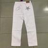 Traje de Mezclilla Blanco Alcatraz Chaqueta Vaquera Estilo Western Pantalones Cortos Sueltos Marca de Moda
