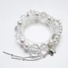 [Zorro de la Luna de Hielo] Pulsera Hecha a Mano de Cristal Blanco Natural para Mujer, Nuevo Estilo Versátil, Pulsera Blanqueadora al por Mayor