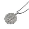 Collar de mano de oración de acero inoxidable con colgante de personalidad de hip-hop para hombre, venta al por mayor, fábrica transfronteriza entre Europa y Estados Unidos