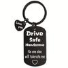 Chaveiro de Aço Inoxidável Transfronteiriço Drive Safe Presente de Dia dos Pais para Filho, Marido, Pai, DIY Personalizável