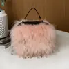 Bolsas de Pelúcia Outono e Inverno para Mulheres, Bolsas de Ombro e Transversais Modernas de Alto Padrão, Bolsas de Pele Sintética, Atacado Transfronteiriço