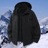 Chaqueta de Montañismo Tres en Uno Desmontable Impermeable y a Prueba de Viento, Repelente al Agua, con Capucha, Unisex, Impermeabilidad 8000mm