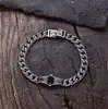 Atacado Prata de Lei 925 Masculino e Feminino Moda Nacional Pedra Incrustada Padrão de Grama Tang Pulseira Cubana Prata Tailandesa Retro Joias Personalizadas