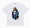 Hit da Internet de Verão 24: Camiseta bAPe Cabeça de Macaco Macaquinho, Camuflagem, Camiseta Unisex Manga Curta Gola Redonda