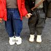 Estilo coreano Desgaste Infantil Inverno Novo Calças Jeans Espessas Forradas de Lã Infantil Meninos e Meninas Bebê Casual Jeans Soltos