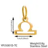 Venta Caliente Transfronteriza Pequeño y Exquisito Serie de los Doce Constelaciones Acero Inoxidable Chapado en Oro de 18K Accesorios para Collares Colgante DIY Colgante