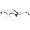 17112 Gafas de Negocio para Cejas de Celebridad de Internet Montura para Hombres y Mujeres Pueden Combinar Grado de Miopía Retro Montura Media Gafas Planas