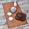 Alfombrilla para té, Alfombrilla de bambú, Cortina de té, Alfombrilla para té, Camino de mesa chino vintage, Accesorios de té Kung Fu, Bandeja de preparación en seco, Posavasos, Alfombrilla aislante para tetera