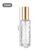 Botella de Perfume de Vidrio Creativa con Relieve de Corazón 10ml Sub-Botella de Perfume de Alta Gama Portátil con Bolita Rodante Botella para Aceites Esenciales Botella de Muestra