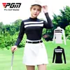 Ropa de Golf para Mujer Pgm Otoño e Invierno Camiseta Base Traje Deportivo Tops de Manga Larga Look Adelgazante para Mujer