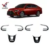 Adequado para Toyota 23 Yaris Ativ Volante Modificado Tiras Decorativas Brilhantes Vios Patch de Botão Especial