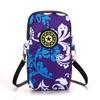 Nova bolsa de celular respirável de nylon simples com zíper de três camadas bolsa de mão casual colorida para atividades ao ar livre entrega em peça única