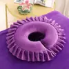 Almohada para siesta de salón de belleza almohada para cama de belleza cama de masaje tuina almohada en forma de U tapete con agujero almohada para dormir de lado látex