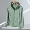 Chaqueta Casual de Verano con Capucha Protección Solar Protección UV Delgada de Seda de Hielo Ropa de Protección Solar Ropa de Protección Solar Refrigerante para Hombres