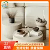 Mesa de Centro Combinada de Cemento GRC Estilo Japonés B&B Mesa de Café para Interiores Sala de Estar Balcón Tablero de Mesa de Moldeo Integrado Personalizado