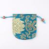 Bolso de brocado de tamaño pequeño, venta al por mayor, pulsera de nogal con cuentas de Buda, bolso de dulces, bolso de brocado de té Tai Sui, cordón de algodón