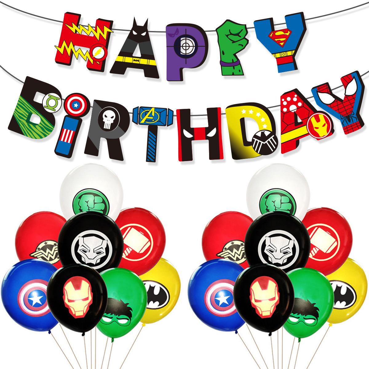 新款超级英雄拉旗气球