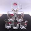 Vaso de té de vidrio transparente con asa, regalo creativo de cereza roja al por mayor, taza de vidrio con asa para el hogar, juego de tazas