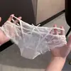 Calcinhas de renda para mulheres 2026 novo estilo sexy estampa de leopardo vazadas estilo desejo puro calcinhas de cintura baixa para meninas atacado