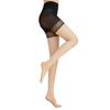 Meias anti-lobo femininas anti-gancho seda durável verão fina 0D meia-calça não cai virilha sexy vento meias pretas atacado