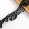 Ribete de encaje de malla con lunares flocados de 4 cm en stock, cinta para falda, accesorios para zapatos y sombreros, accesorios de ropa DIY
