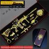 Merchandise Pubg Chefe Lagosta M416 Versão Skin Dragão Dourado Cinco Garras Conjunto Caixa de Presente Modelo de Liga Suporte Pingente M4