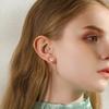 Aretes de Conejo para Mujer Simples Lindos Asimétricos Aretes de Conejo Exquisitos Diamantes Flash Zirconia Año del Conejo Regalo
