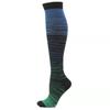 Calcetines de compresión a rayas deportivas transfronterizos geniales para hombres y mujeres, calcetines de compresión al aire libre degradados, se pueden combinar para la entrega