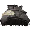 Origem Nantong jardim secreto explosões renda preta conjunto de quatro peças estilo princesa saia de cama 1.5/1.8m cama uma geração de cabelo