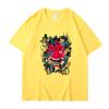 2024 Nuevo Comercio Exterior Manga Corta Verano Nuevo Marca Original Europea y Americana Hip-hop Holgada Prajna Wrap Camiseta Estampada