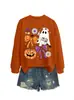 Sudadera linda y divertida de Halloween para mujer con diseño de fantasma, moño, flor, calabaza, murciélago para Amazon, Wish y tiendas independientes