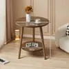 Mesa redonda pequeña, mesa de centro, uso simple en sala de estar del hogar, mesa auxiliar para sofá, mesita de noche de dormitorio, mesa de balcón mini minimalista creativa