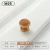 Manija Redonda Dorada para Gabinete de Agujero Único Pequeña Redonda de Cobre Tipo Hongo Madera Maciza Cajón Tronco de Madera Estilo Japonés
