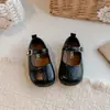 Zapatos de Cuero con Suela Suave para Niñas 2026 Primavera y Otoño Nuevos Zapatos para Niños Bebé Zapatos de Princesa Negros Mocasines para Niñas